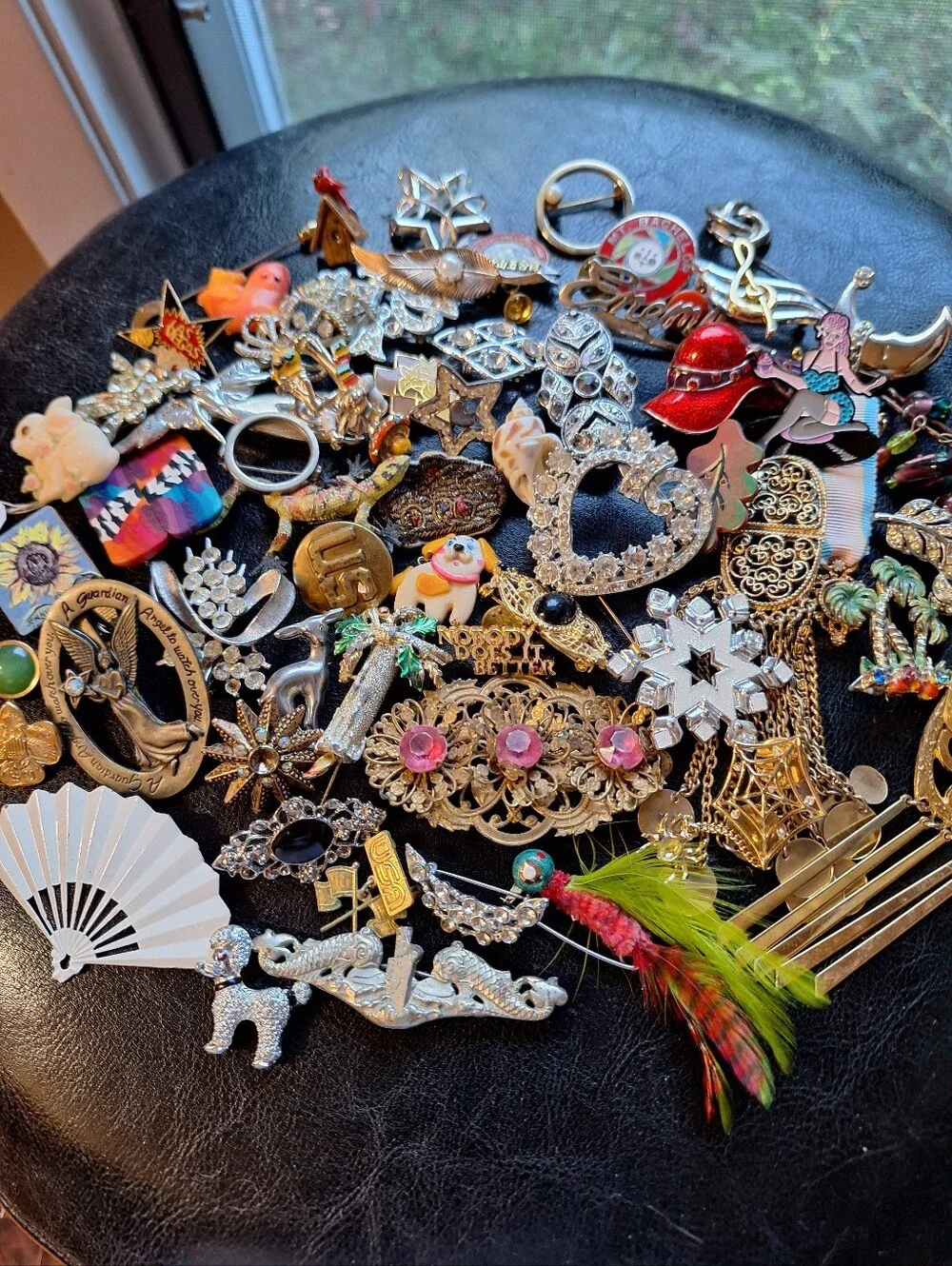 110 Vintage to Now Brooch or PINS Holiday Church School Scotty Dog Flowers